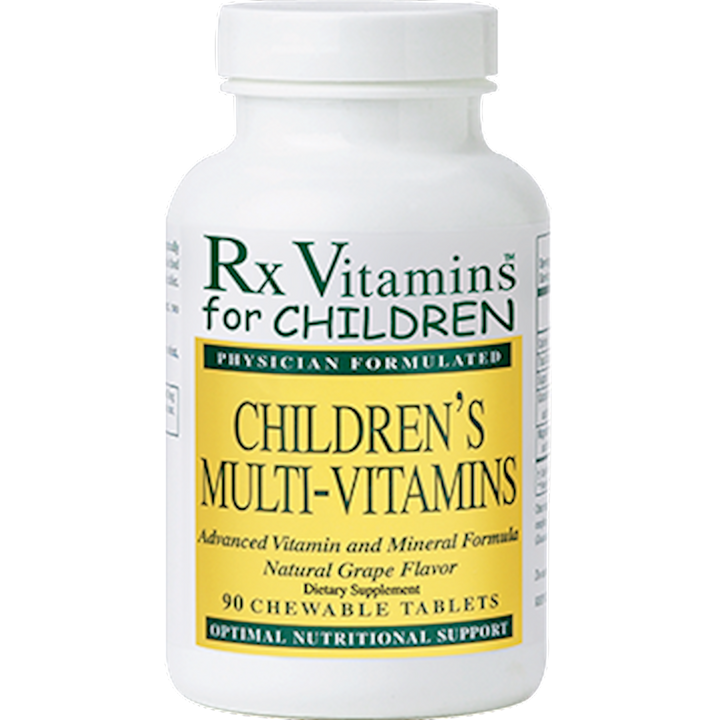 Multivitamínico infantil Rx Vitamins, 90 comprimidos masticables con sabor a uva para niños