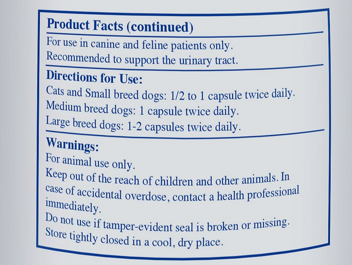 Rx Vitamins For Pets Cranberry Rx UTI Treatment 90 Capsules for Dogs and Cats