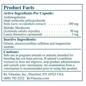 Rx Vitamins for Pets Immuno Support capsules, bones muscles stress aging support for pets, 60 caps, 2 pack.