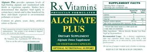 Rx Vitamins Alginate Plus For Optimal Support 120 Vegcaps 4020