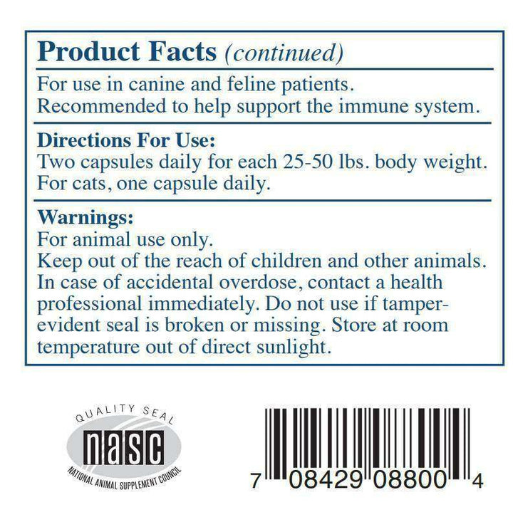 Rx Vitamins for Pets Immuno Support 60 Caps Bones Muscles For Dogs and Cats