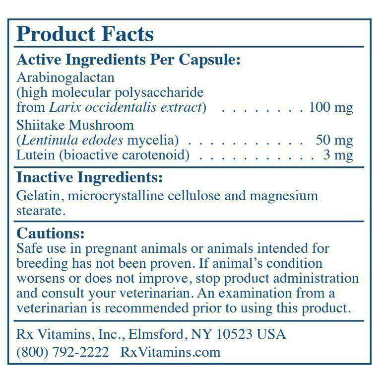 Rx Vitamins for Pets Immuno Support 60 Caps Bones Muscles For Dogs and Cats