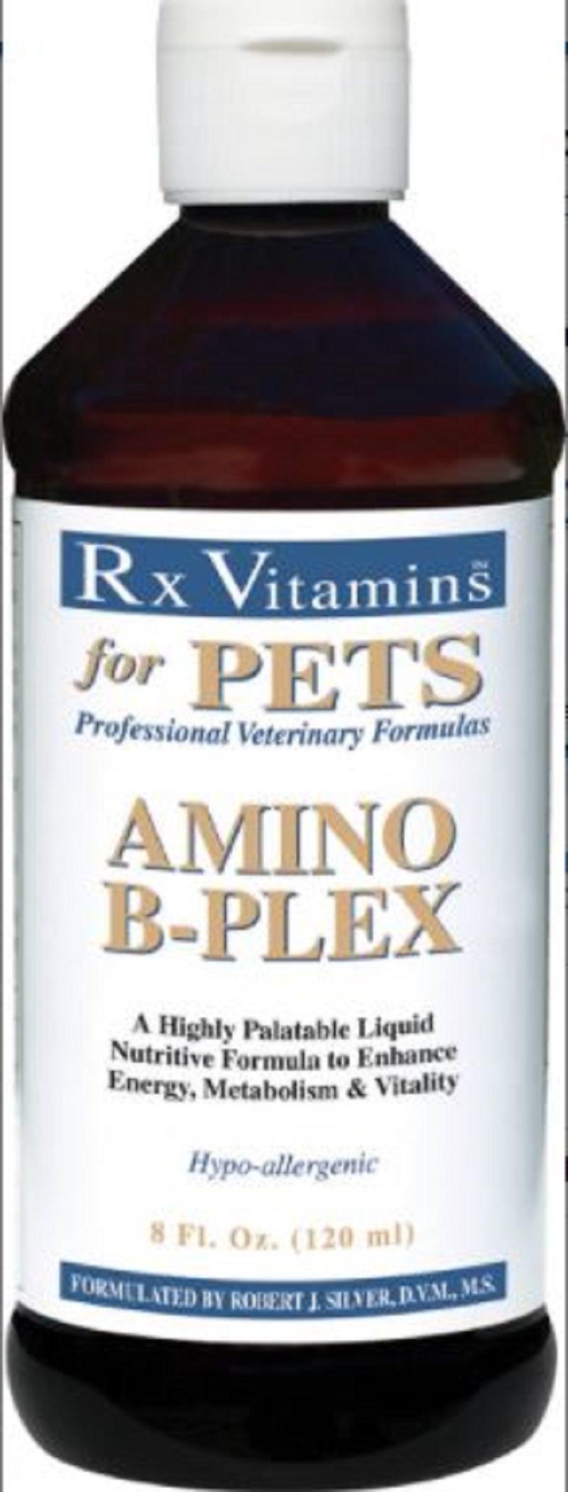 Rx Vitamins For Pets Amino B Plex 8 Oz B Complex Liver Fractions Dogs and Cats