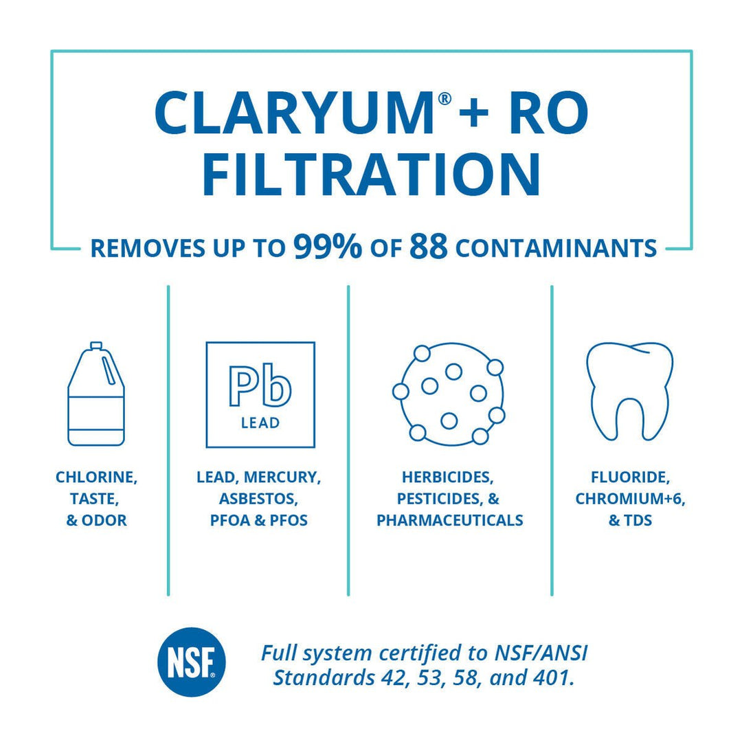 OptimH2O Ósmosis inversa + Aceite Claryum Bronce frotado 13,32 g al día