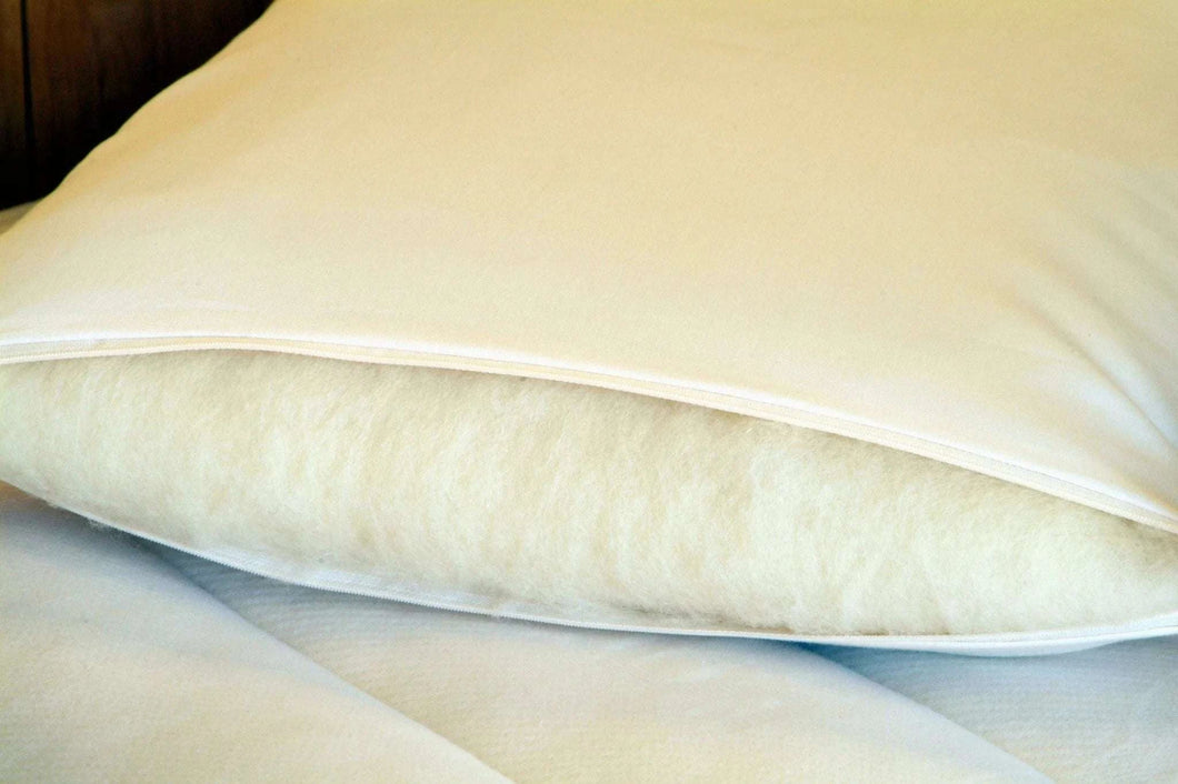 Holy Lamb Organics Bed Pillow Natural Dunlop Wool-wrapped Latex Cocooned New