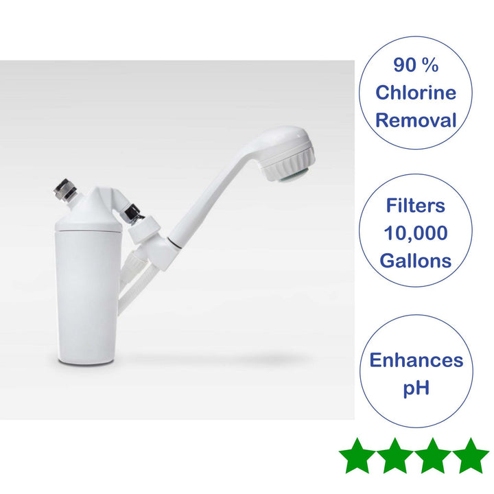 Premium Shower Filter with Wand 10,000 Gallons or 6 Months 1 Year Warranty