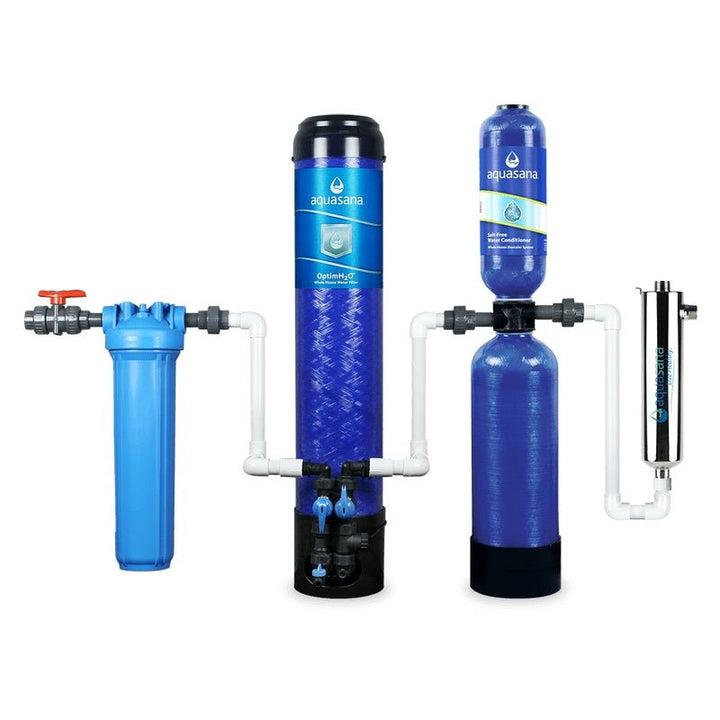 Whole House CITY OptimH2O Water Filter Kit with UV Light & Salt Free Conditioner