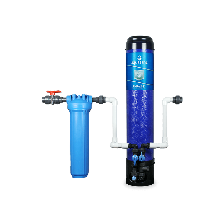 Aquasana OptimH2O® Whole House Water Filter 34-120°F 100000 Gallons 1 Year Use