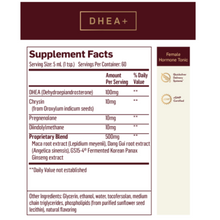 Load image into Gallery viewer, Quicksilver Scientific Nano formulated Female Hormone Tonic 300ml DHEA300ML 2 Pack Supplement Facts
