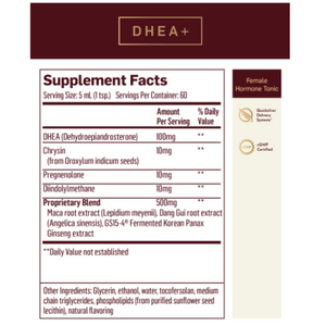 Quicksilver Scientific Nano formulated Female Hormone Tonic 300ml DHEA300ML 2 Pack Supplement Facts