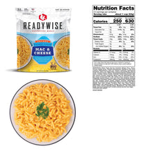 Load image into Gallery viewer, ReadyWise Golden Fields Mac &amp; Cheese 2.5 Servings 5.57 Oz 12 PACK
