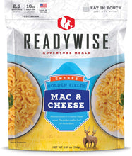 Load image into Gallery viewer, ReadyWise Golden Fields Mac &amp; Cheese 2.5 Servings 5.57 Oz 12 PACK
