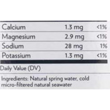 Load image into Gallery viewer, Nutrition label showing the daily values of calcium, magnesium, sodium, and potassium for Quicksilver Scientific Quinton Isotonic vials.
