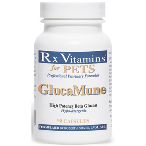 Rx Vitamins For Pets Glucamune 90 Capsules, high potency beta glucan supplement for veterinary use, 3 pack.