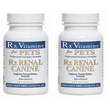 Load image into Gallery viewer, Rx Vitamins for Pets Rx Renal Canine 120 Capsules, Supports Kidney Health, 2-pack.
