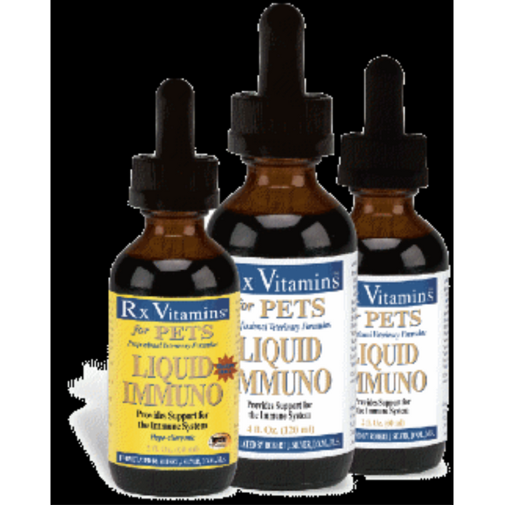 Rx Vitamins For Pets Liquid Immuno Chicken Supplement 4 Oz For Dogs and Cats