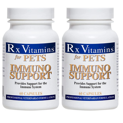 Rx Vitamins for Pets Immuno Support, 60 caps, 2 pack, boosts immune system for bones, muscles, stress, and aging.