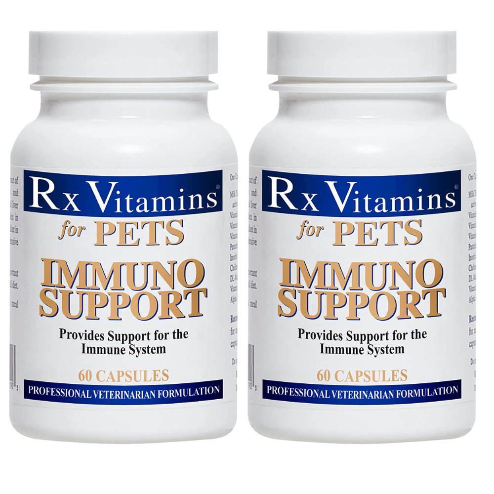 Rx Vitamins for Pets Immuno Support, 60 caps, 2 pack, boosts immune system for bones, muscles, stress, and aging.