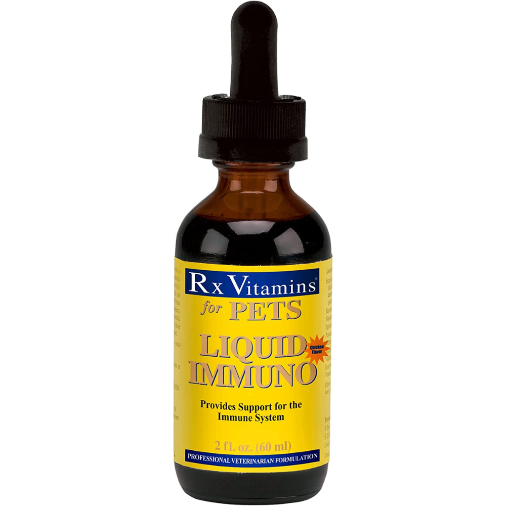 Rx Vitamins For Pets Liquid Immuno Chicken Supplement 4 Oz For Dogs and Cats