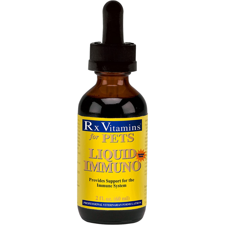 Rx Vitamins For Pets Liquid Immuno Chicken Supplement 4 Oz For Dogs and Cats