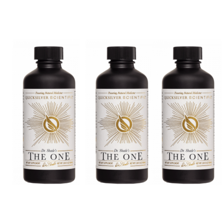 Quicksilver Scientific The One 3-pack supplement bottles.