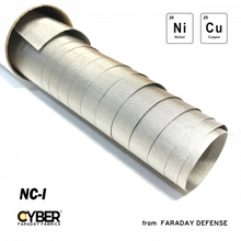 Load image into Gallery viewer, Faraday Cyber NC Fabric EMF RF Shielding Nickel Copper Fabric Roll, 50 inches wide, high performance, flexible, corrosion resistant.
