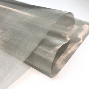 Faraday Cyber Fabric EMF RF Shielding Light Filtering Fine Mesh Roll 50" metallic mesh with nickel coating for radiation and EMF protection.