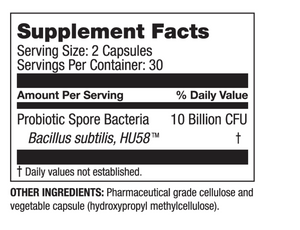 Microbiome Labs HU58 Dose Of Bacillus Subtilis Produce 12 Antibiotics MB-HU58