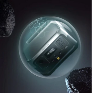 EcoFlow RIVER 2 Max Portable Power Station in protective bubble, lightweight and reliable design.