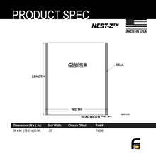 Load image into Gallery viewer, Diagram of Faraday Bags NEST-Z JUMBO, dimensions 34&quot;x40&quot;, made in the USA.
