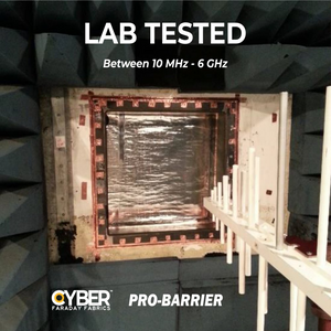 Faraday Cyber Pro-Barrier Fabric EMF RF Shielding Foil Lab Tested (10 MHz - 6 GHz)