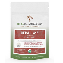 Load image into Gallery viewer, Real Mushrooms Reishi Mushroom Extract Bulk Powder RM-REISHIPWD 45 Grams 3 PACK
