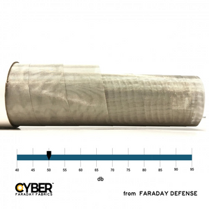 Faraday Cyber Fabric EMF RF Shielding Mesh Roll 50" high performance nickel fabric.