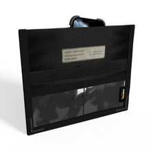 Load image into Gallery viewer, Faraday Cordura Berry Compliant Jacket Forensic Phone Bag with secure Velcro closure.
