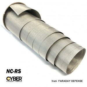 Faraday Cyber NC-RS EMF RF Shielding Nickel Copper Rip-Stop Fabric Roll 50" x 1', high-performance conductive material.