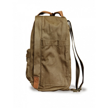 Load image into Gallery viewer, Faraday Cavestock Daypack No. 66 Desert RFID-blocking lightweight canvas backpack with leather trimmings
