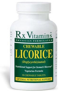 Rx Vitamins Chewable Licorice DGL 90 Tablets Digestive Support
