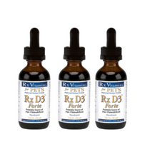 Load image into Gallery viewer, Rx Vitamins For Pets D3 Forte Liquid 2 ounce 3 PACK with droppers.
