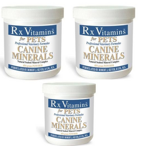 Rx Vitamins For Pets Canine Minerals 454 Grams, CANMIN 3 PACK mineral supplement for dogs.