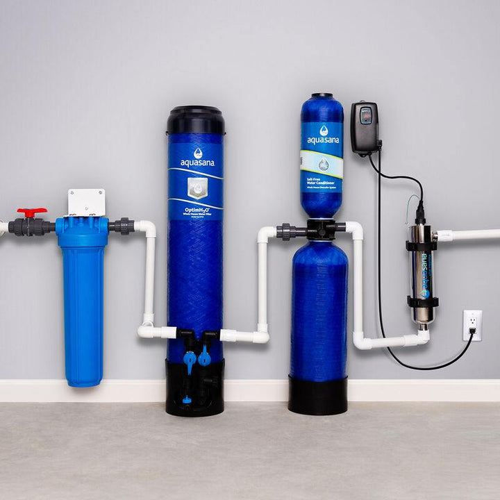 Whole House CITY OptimH2O Water Filter Kit with UV Light & Salt Free Conditioner