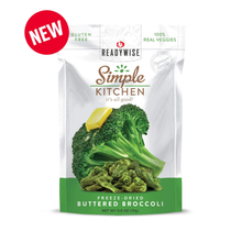 Load image into Gallery viewer, ReadyWise Simple Kitchen Buttered Broccoli 0.6 Oz 18 PACK 3 YEAR SHELF LIFE
