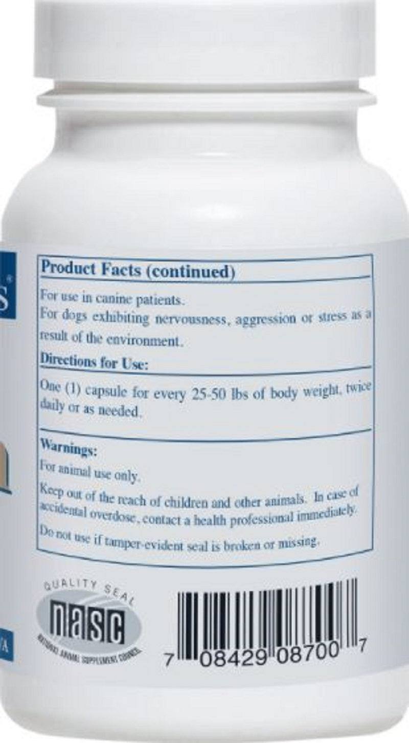 Vitaminas Rx para Mascotas NutriCalm 50 Cápsulas Fórmula para el Alivio del Estrés en Perros