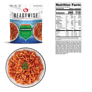 ReadyWise 2.5 Serving Still Lake Lasagna with Sausage 5.93 Oz 10 PACK