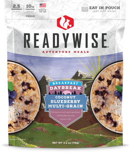 ReadyWise Daybreak CoconutBlueberry MultiGrain 2.5 servings 4.2 Oz 12 PACK