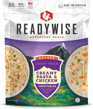 Load image into Gallery viewer, ReadyWise 2.5 Servings Crest Peak Creamy Pasta Chicken 4.3 Oz 10 PACK
