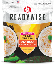 Load image into Gallery viewer, ReadyWise Trail Treats Mango Sticky Rice 2.5 Servings 5.7 Oz 12 PACK
