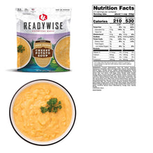 Load image into Gallery viewer, ReadyWise Open Range Cheesy Potato Soup 2.5 Servings 4.55 Oz 12 PACK
