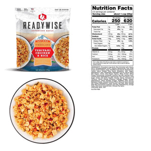 ReadyWise 2.5 Serving Treeline Teriyaki Chicken & Rice 6 Oz 10 PACK