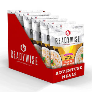 ReadyWise Trail Treats Mango Sticky Rice 2.5 Servings 5.7 Oz 12 PACK