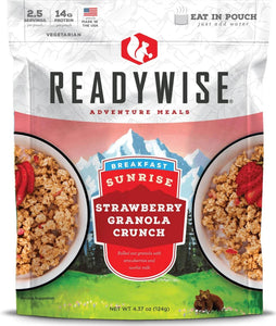 ReadyWise Sunrise Strawberry Granola Crunch 2.5 servings 4.37 Oz 12 PACK